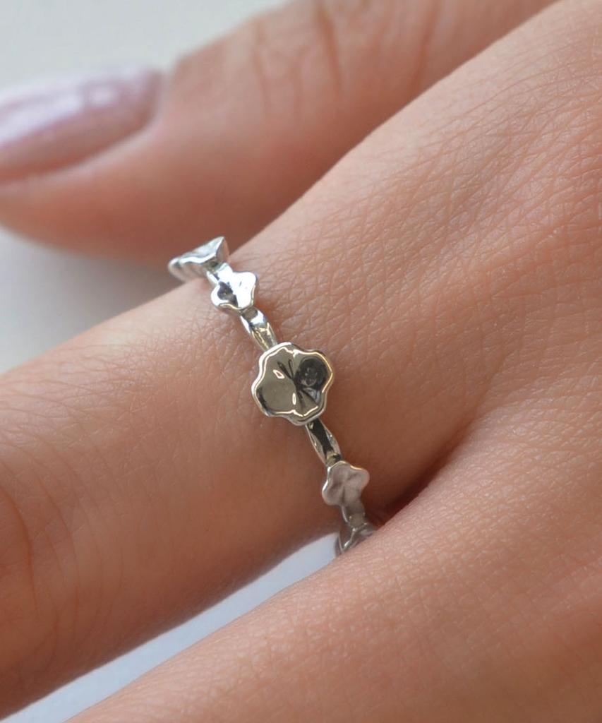 Серебряное кольцо-розарий Vivus Petal Cross