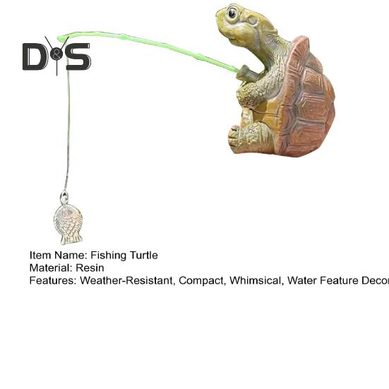 Статуэтка черепахи-рыболова, миниатюрная фигурка черепахи из смолы, декоративный элемент для воды, скульптура мини-черепахи для садового пруда