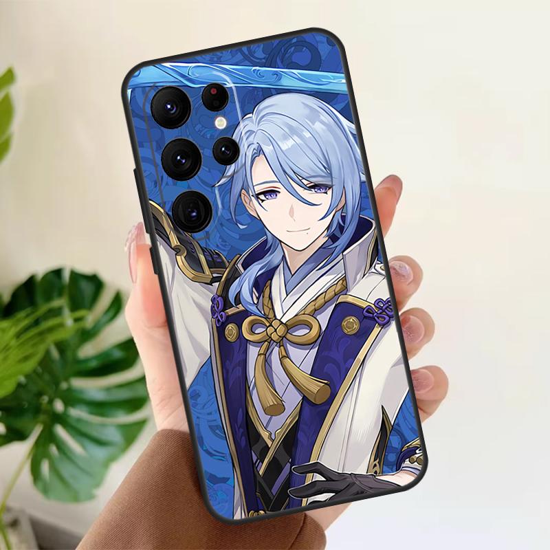 Genshin Impact Камисато Аято Мягкий чехол для Samsung Galaxy S21 S22 S23 S24 S25 Ultra S9 S10 Plus S20 FE S24 FE Чехол для телефона