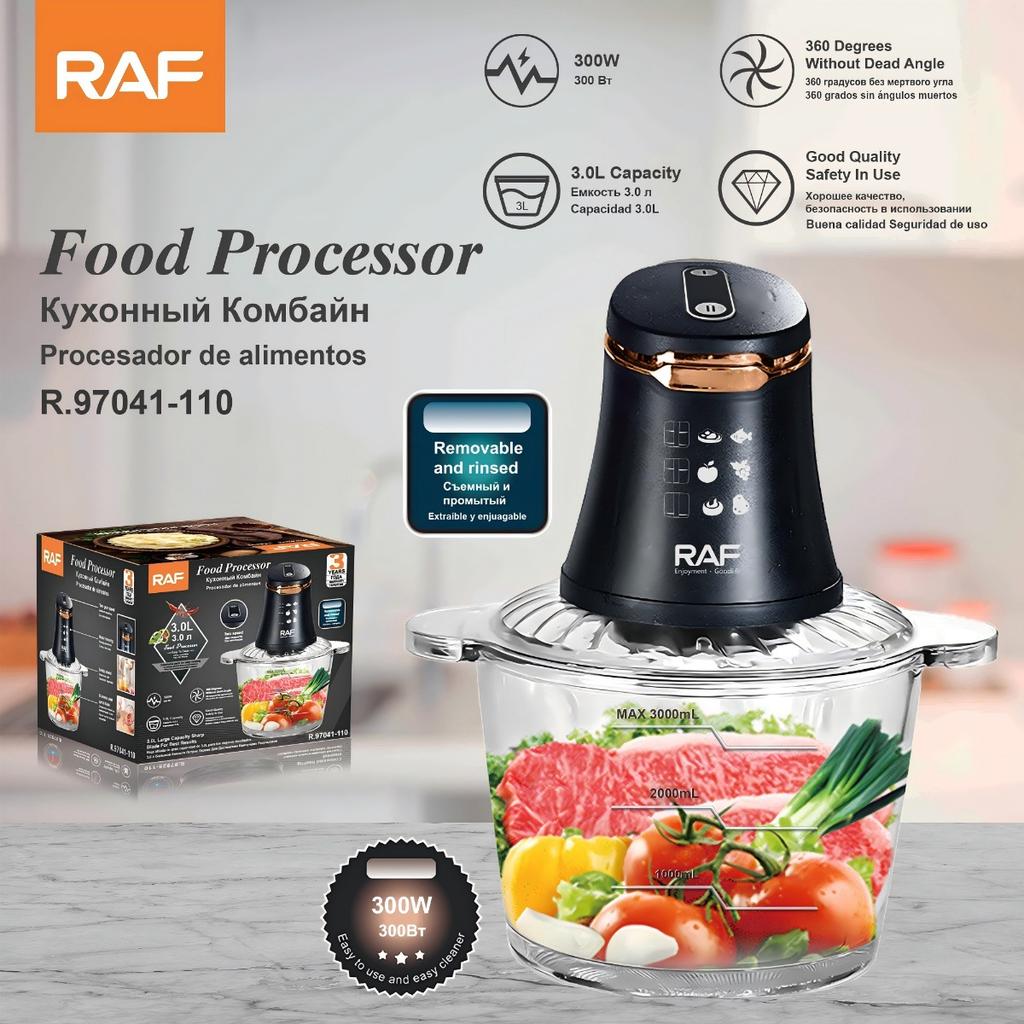 European-Standard Household Electric Meat Grinder with Glass Viewing Window, Garlic Press, and Meat Mincer, 3L