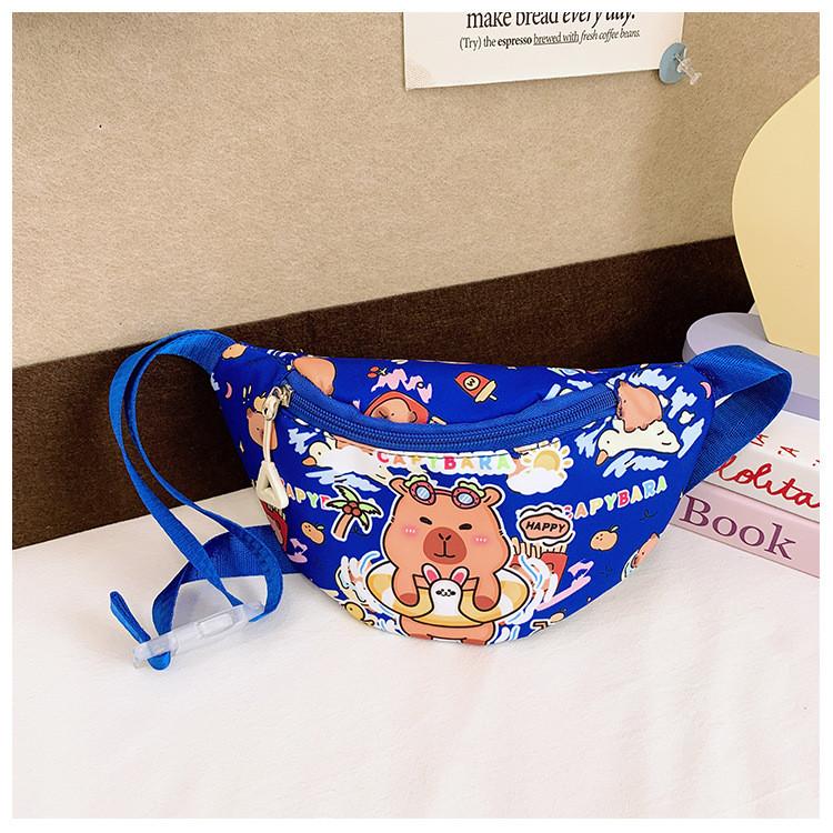 Printed Capybara Crossbody Bags Children Cartoon Outdoor Leisure Pack Waist