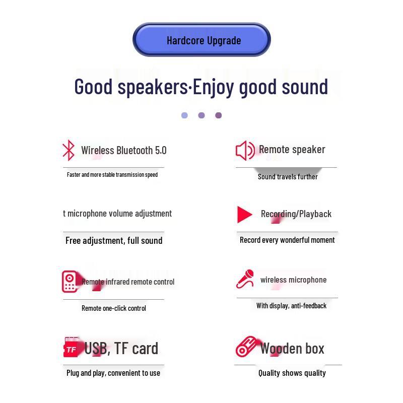 Soaiy SA-F87 15-inch Portable Bluetooth Karaoke Speaker