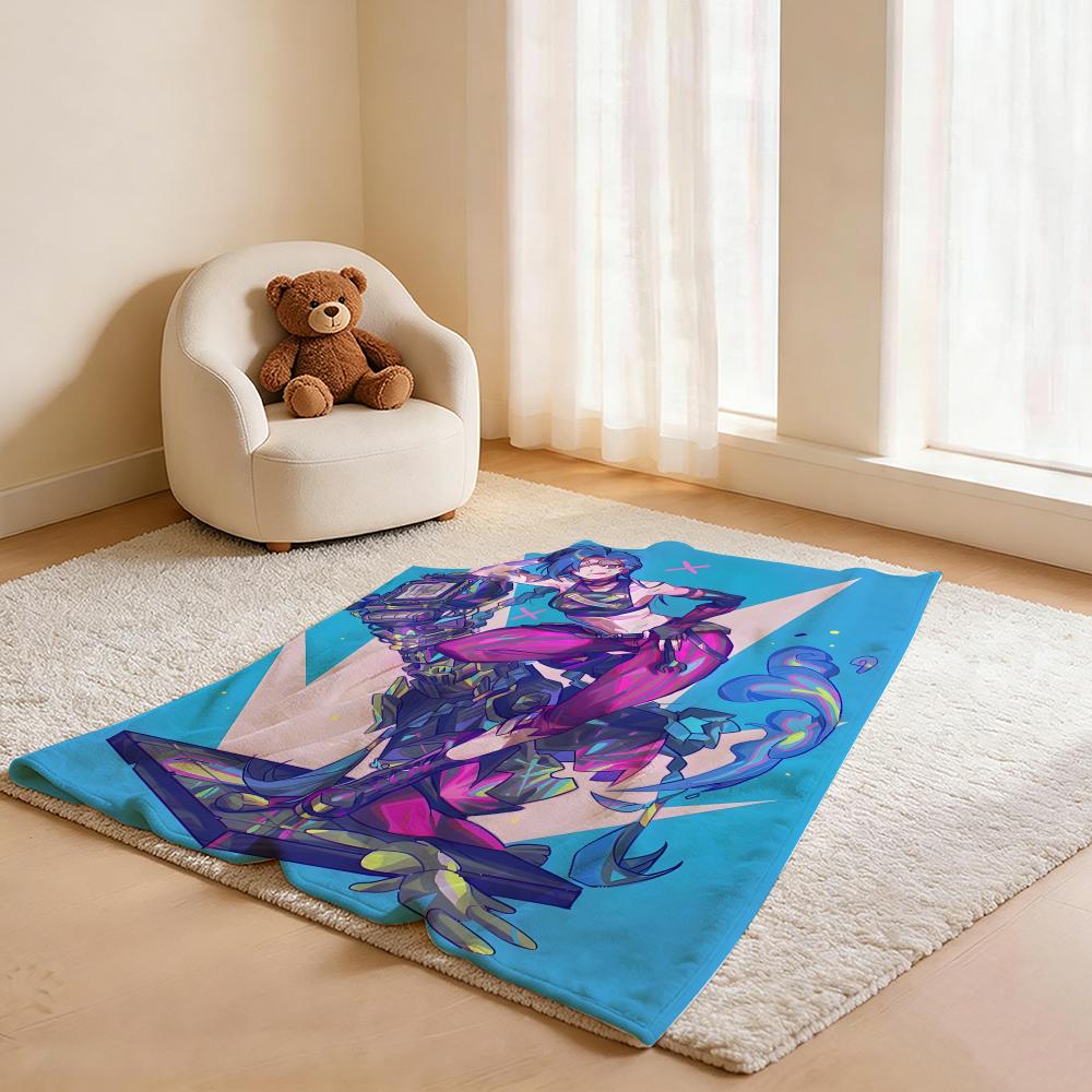 Character g girl with twin tails s  Soft Warm Flannel Fleece  Blanket for Sofa Bed Travel Home