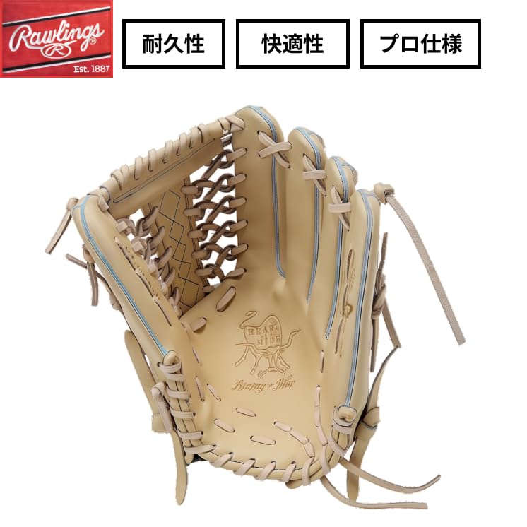 Rawlings Бейсбол взрослый настоящий HOH RISING STAR COMB верблюжий размер профессиональные характеристики бейсбольный ловушка на правую руку, для твербола, размер,