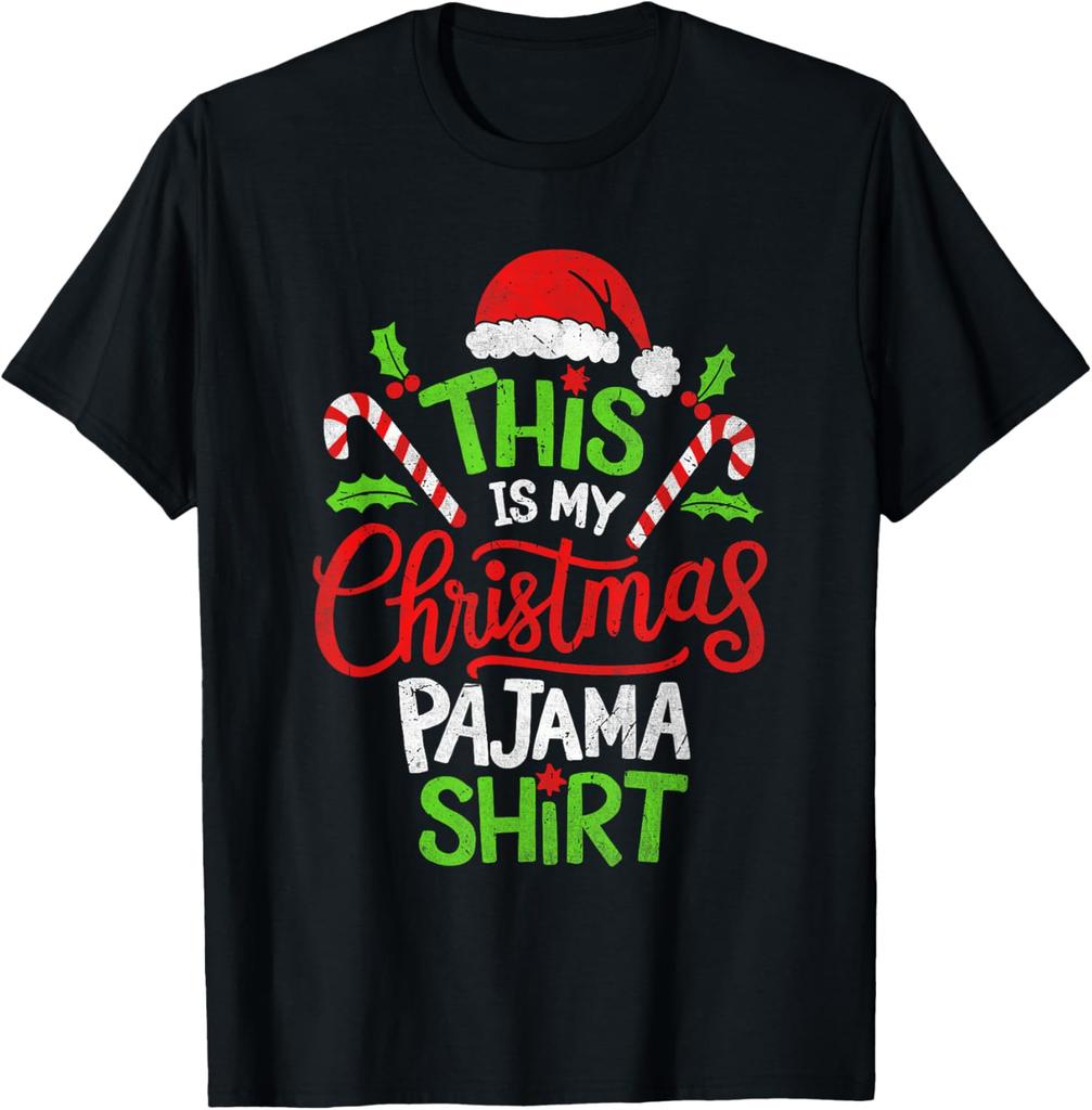 This Is My Christmas Pajama Shirt Xmas Pjs Mens Womens Kids T-Shirt