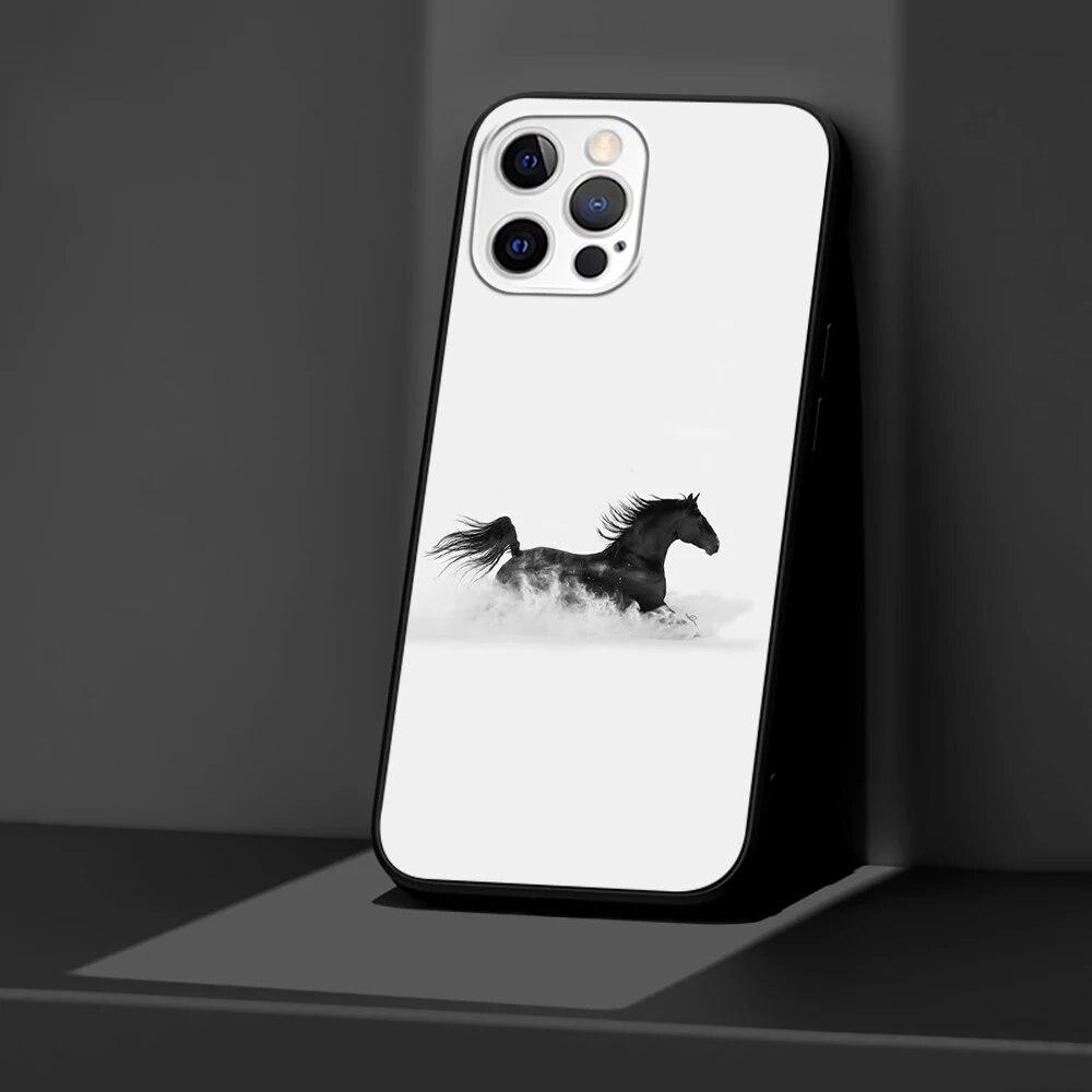 Чехол для телефона «Бегающая лошадь» для iPhone Samsung Galaxy Redmi Xiaomi Oppo OnePlus Note SA 7 8 9 10 11 12 13 14 20 21 22 23 53 54 Pro Max Ultra TPU Soft