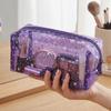 Stars pattern Transparent Makeup Bag Glitter Travel Beauty Organizer Women's Washbag  Beach
