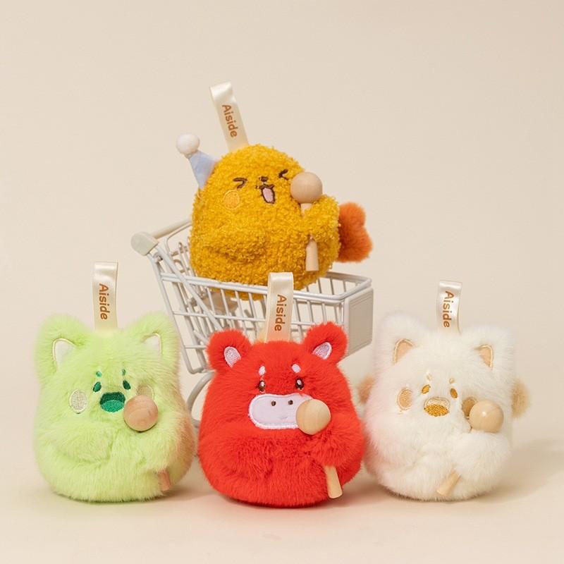 Knock On The Wooden Fish Plush Keychain With Soft Polyester Filling For Gift And Decoration