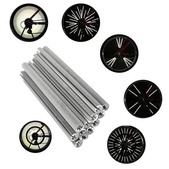 12 шт. велосипедная светоотражающая трубка, яркая, сильное отражение, водонепроницаемый велосипедный отражатель со спицами для горного велосипеда