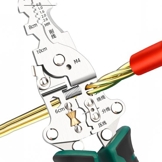 Многофункциональный стриппер для проводов, тестер электричества, складные клещи для зачистки проводов, кримпер, резак, эргономичная рукоятка, портативный
