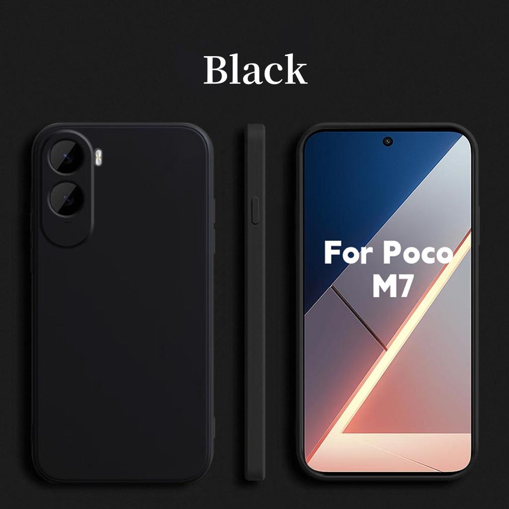 Роскошный Чехол Poco M7 4G Чехол-Крышка Для Xiaomi Poco M7 Fundas Coque Жидкий Силикон Мягкая Задняя Крышка Телефона Poco M7