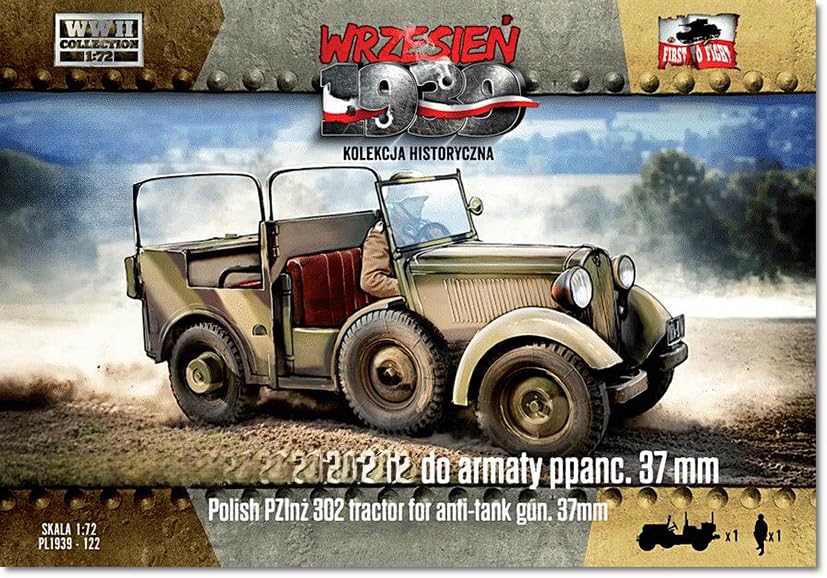 FTF Масштаб 1/72 Польский тягач для буксировки противотанковой пушки PZInz302 Пластиковая модель PF72122 (Боевая машина)