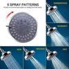 4-дюймовая пятискоростная душевая головка Booster Shower с фильтром Бытовая верхняя душевая головка для ванной комнаты Душевая головка