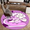 Pink Dog,Cowardly Heroes Chair mat Round Rug Office carpet, Non slip, Suitable for Living Rooms, Bedrooms Decor.1205596a