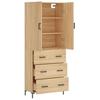 Highboard Sonoma Oak 69.5 x 34 x 180 cm Particle Board
