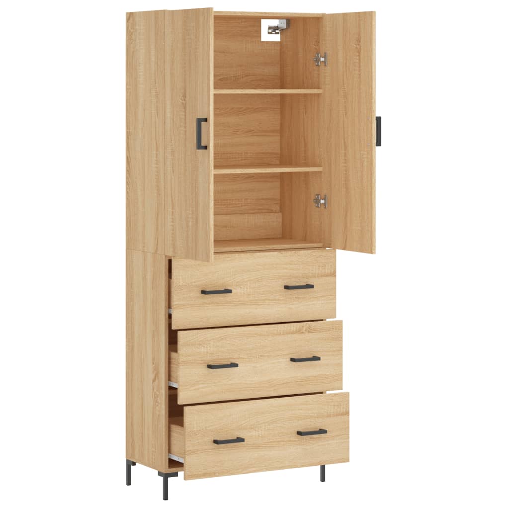 Highboard Sonoma Oak 69.5 x 34 x 180 cm Particle Board