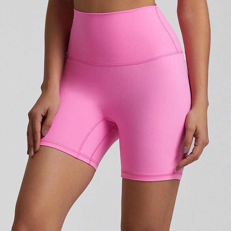 Exported Breathable Tight-Fitting Yoga Shorts with a High Waist, Elastic Peach Butt Lift, and Three-Quarter Length for Fitness