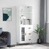 VidaXL Highboard White 69.5x34x180 Cm Engineered Wood 3189477