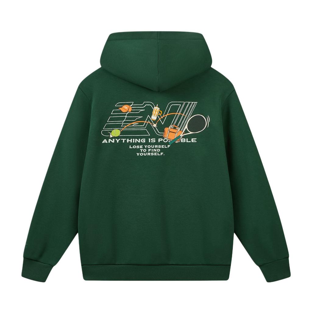Men's Li-Ning Sports Life Collection Sweatshirts Unisex Canyon Green Hooded (Non-detachable) Moderate