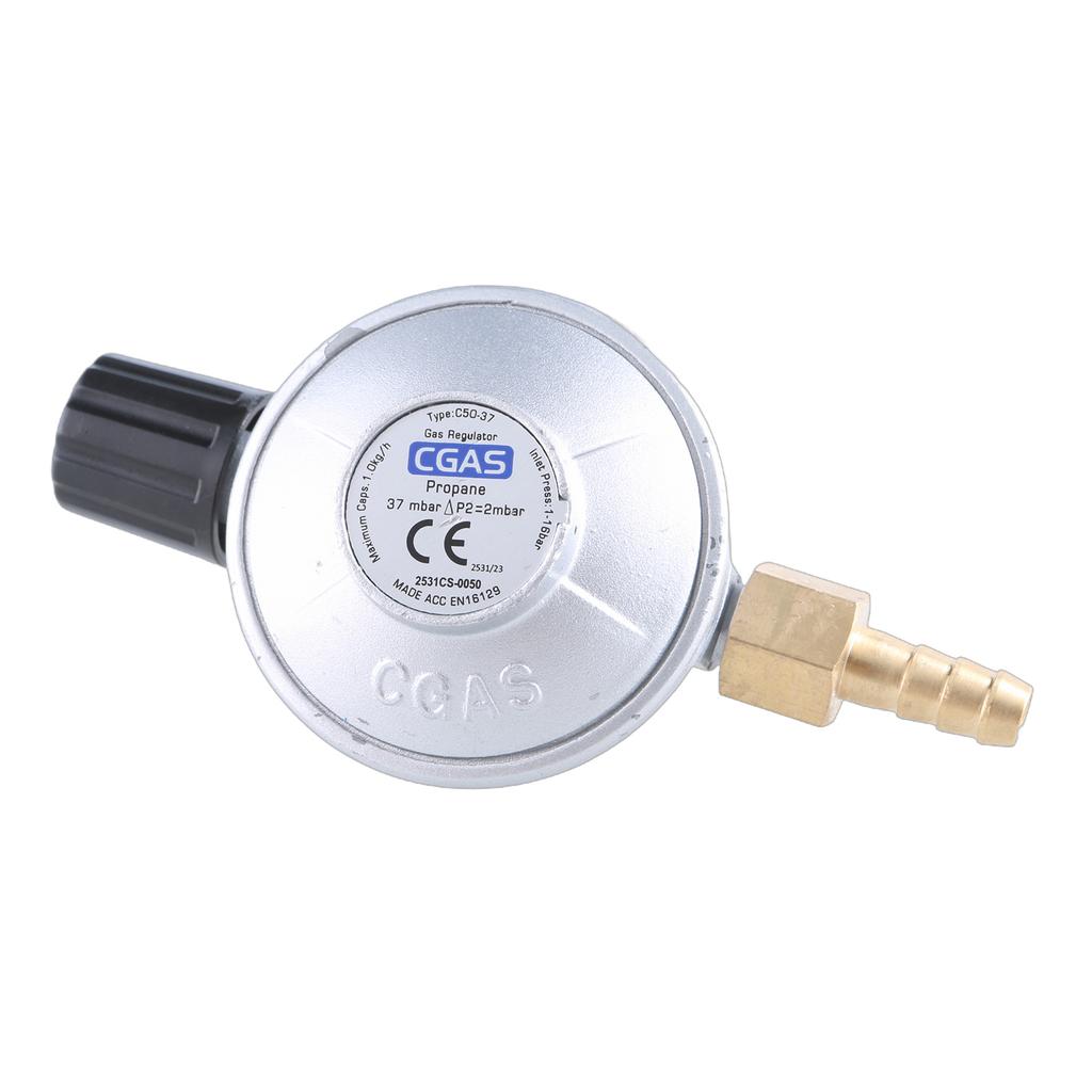 Регулятор давления 50/37 мбар Регулируемый поток Регулятор низкого давления для пропана Адаптер для газового баллона для кемпинга для походного гриля