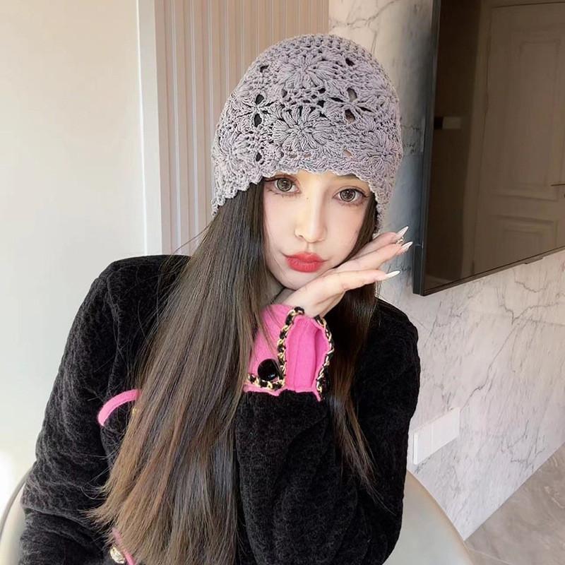 Knit Hat For Women With Breathable Tactile Texture For Autumn Fashion Style