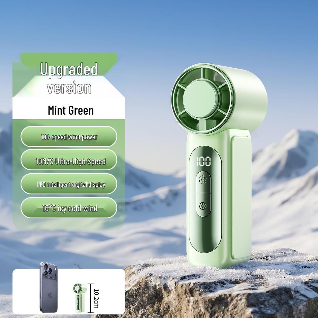 2026 USB Rechargeable Mini Handheld Fan with Long Battery Life and Ice Pack Feature