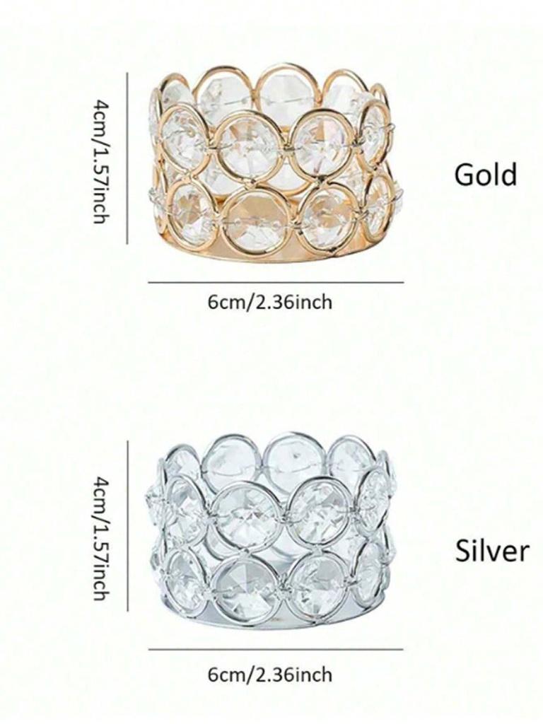 Хрустальные подсвечники для чайных свечей, фонарики, подсвечники для Дня святого Валентина, свадебные подсвечники из золота и серебра, обеденный стол, домашний