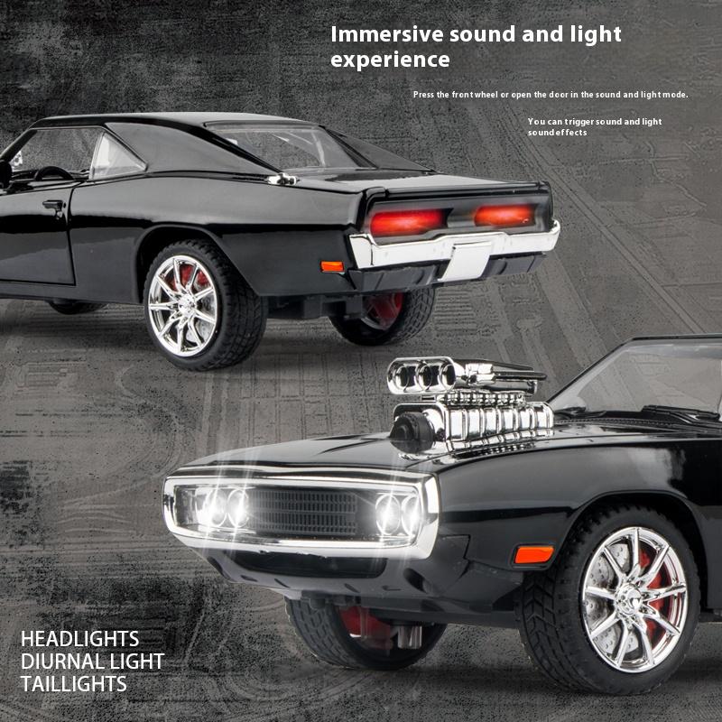 Модель автомобиля Dodge War Horse Challenger 1970 года в масштабе 1/24, сплав, симуляция, коллекция спортивных автомобилей, украшение, металлическая игрушечная машинка для мальчика