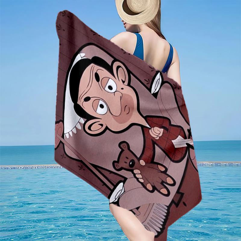 Mr. Bean's Adventure Beach Towel, Super Soft Microfiber, Gift for Her/Him, Birthday, for Pool, Beach, Travel, Home Decor Fan gifts