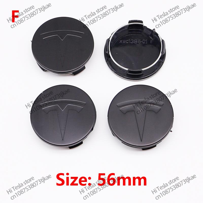 ahsgp6 56mm 4 Piece Wheel Tire Center Cap Logo for Tesla Original Hub Caps Model3 Model Y Model S X High Quality Auto Accessories