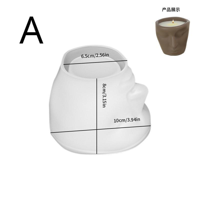 Абстрактная форма для хранения лица, форма для цветочного горшка, форма для человеческого лица, сделай сам, эпоксидная смола, цемент, гипс, контейнер для свечей, чашка, силиконовая форма, садоводство, декоративные поделки