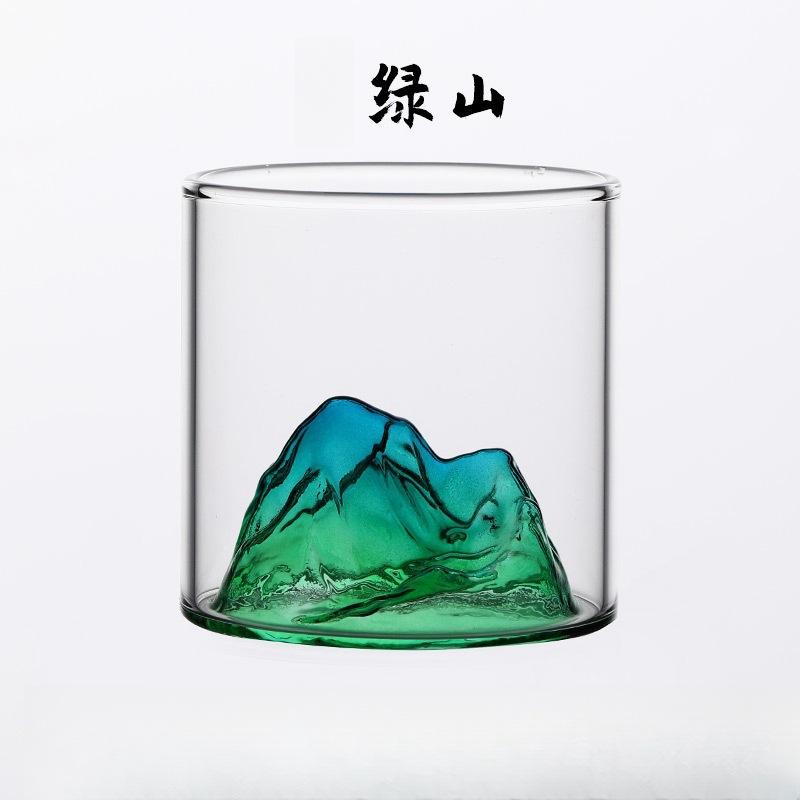 Художественный Гора. Стеклянный стакан Fuji для кофе, чая, виски и вина