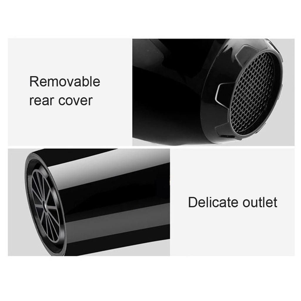 Household Hair Blow Dryer 2200W Black Heat Blower Dryer Salon Portable Hair Blow