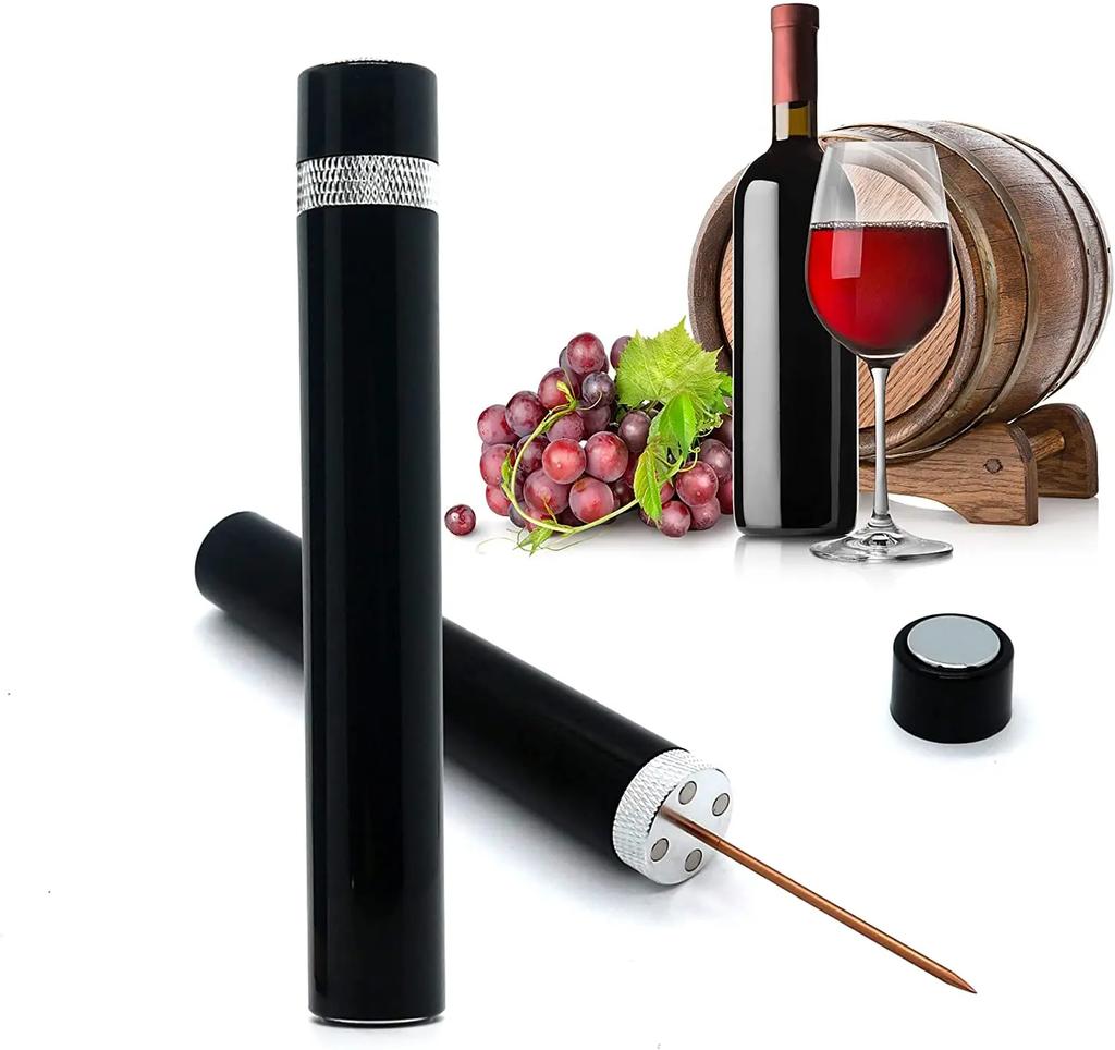 Red Wine Bottle Opener Air Pressure Pump The Grape Wine Bottle Opener Portable Stainless Steel Pin Easy Cork Remover Corkscrew