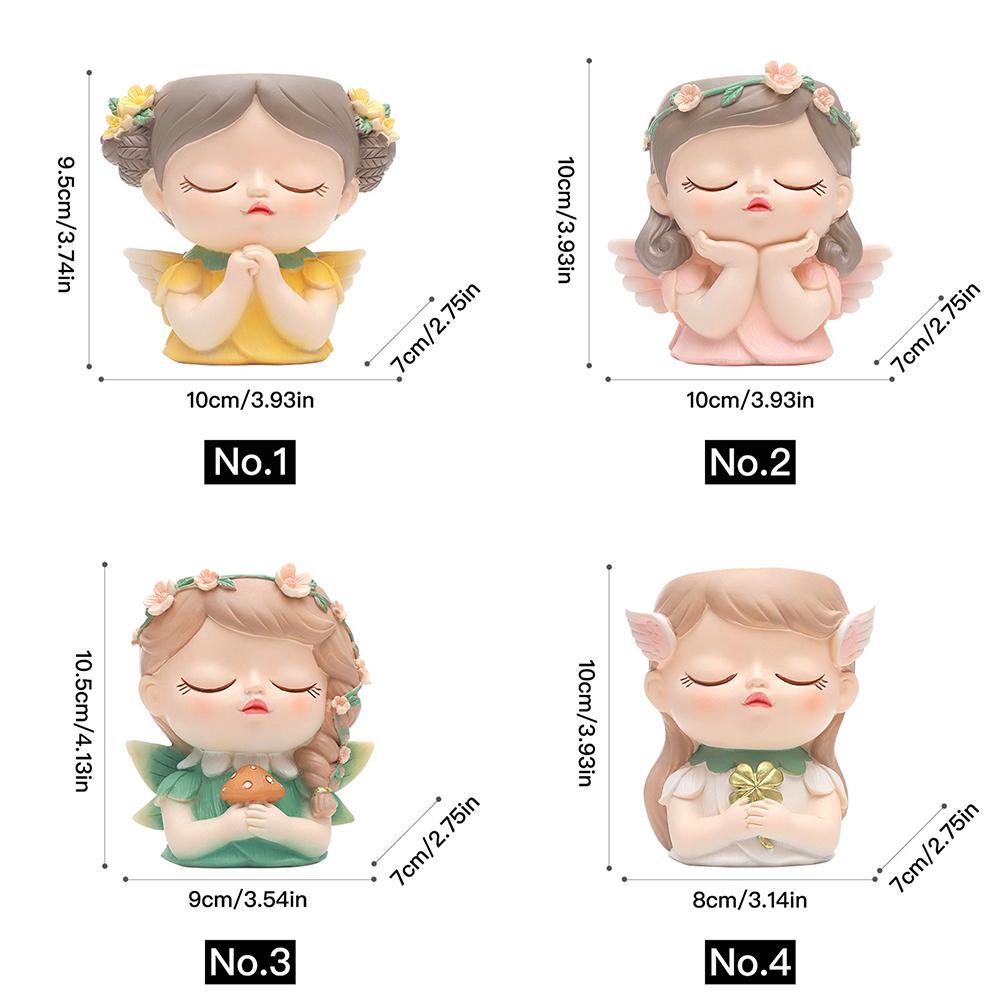 Милый цветочный горшок для девочек-эльфов, сочный горшок, кашпо из смолы, домашний декор, украшение для рабочего стола, бонсай, горшок для растений, украшение сада