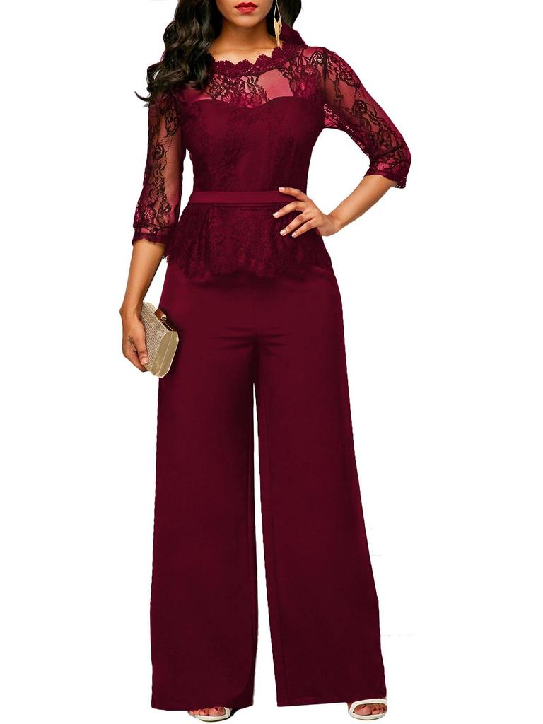 Летний женский сексуальный кружевной комбинезон в европейском и американском стиле 2019 года