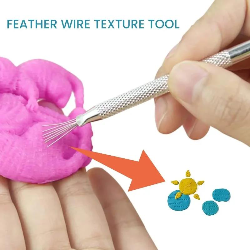 Needles Texture Ceramics Tools Polymer Clay Sculpting Auxiliary Molding Tool DIY Pottery Brush Cake Accessories