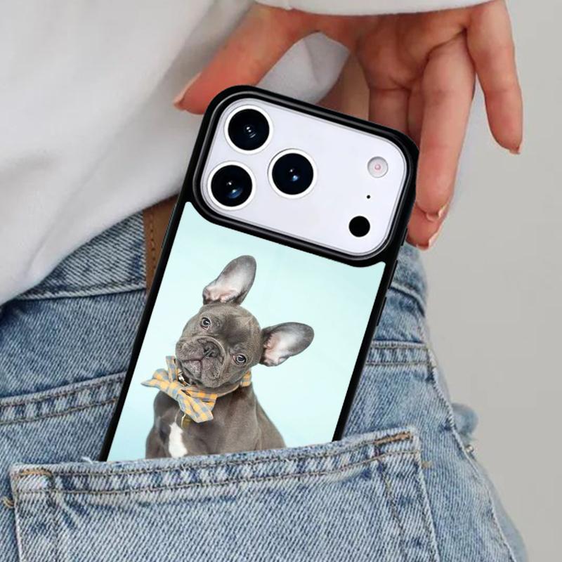 Чехол для телефона с изображением французского бульдога для iPhone 16e 15 14 13 12 17 Pro Max Plus Air 17pro Чехол Coque