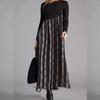 Autumn And Winter Women's Dresses Casual Long Sleeves Long Bohemian Printed Dress Women Clothes