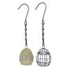 Bird Hanging Feeder with Chain Large Capacity Bite Resistant Iron Wire Cage Type Feeding
