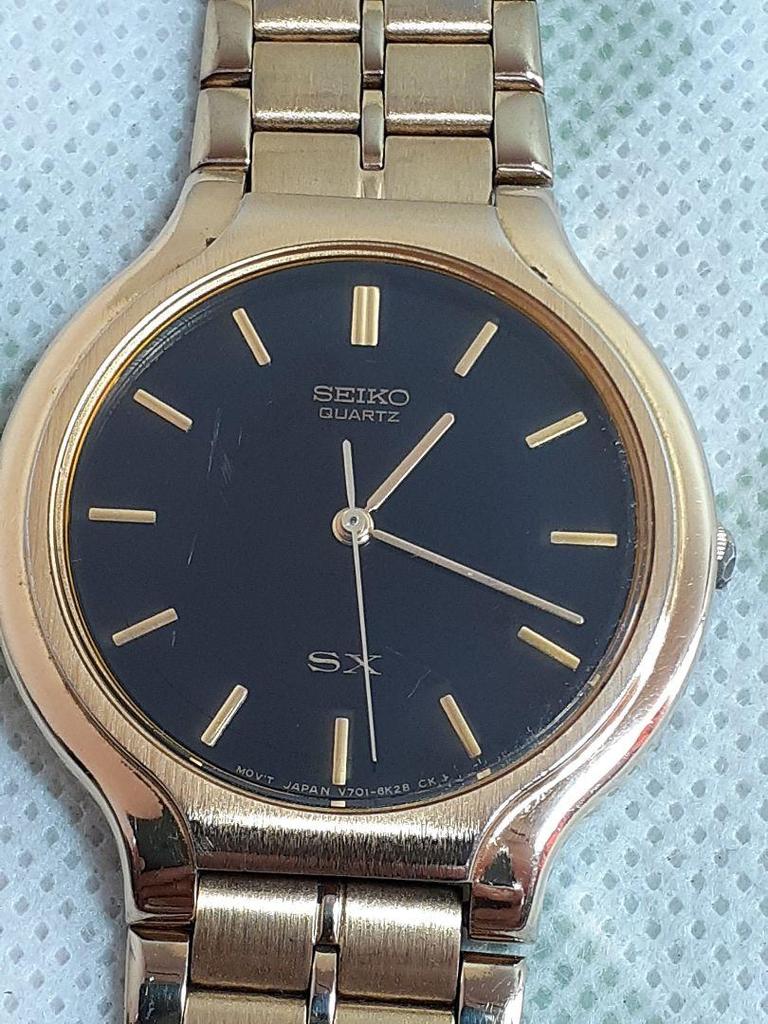 [USED] SEIKO SX Quartz Watch Black/Gold