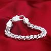 New Horsewhip Chain Men's Bracelet S925 Silver Plated Fashion Popular Jewelry Manufacturer
