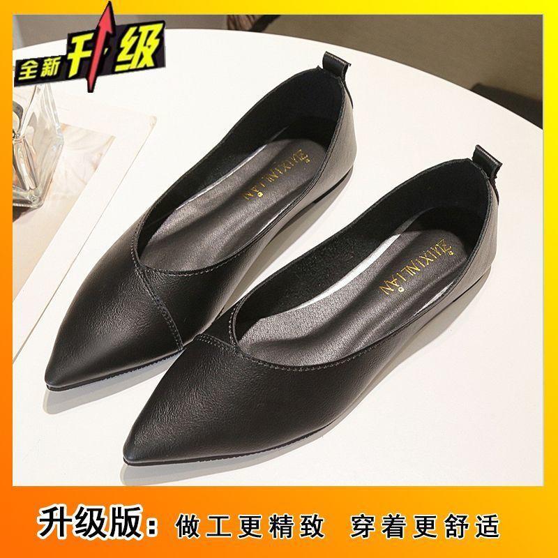 Модная универсальная женская обувь на мягкой подошве для весны и лета 2025 года, новая заостренная обувь на плоской подошве, удобная для женщин