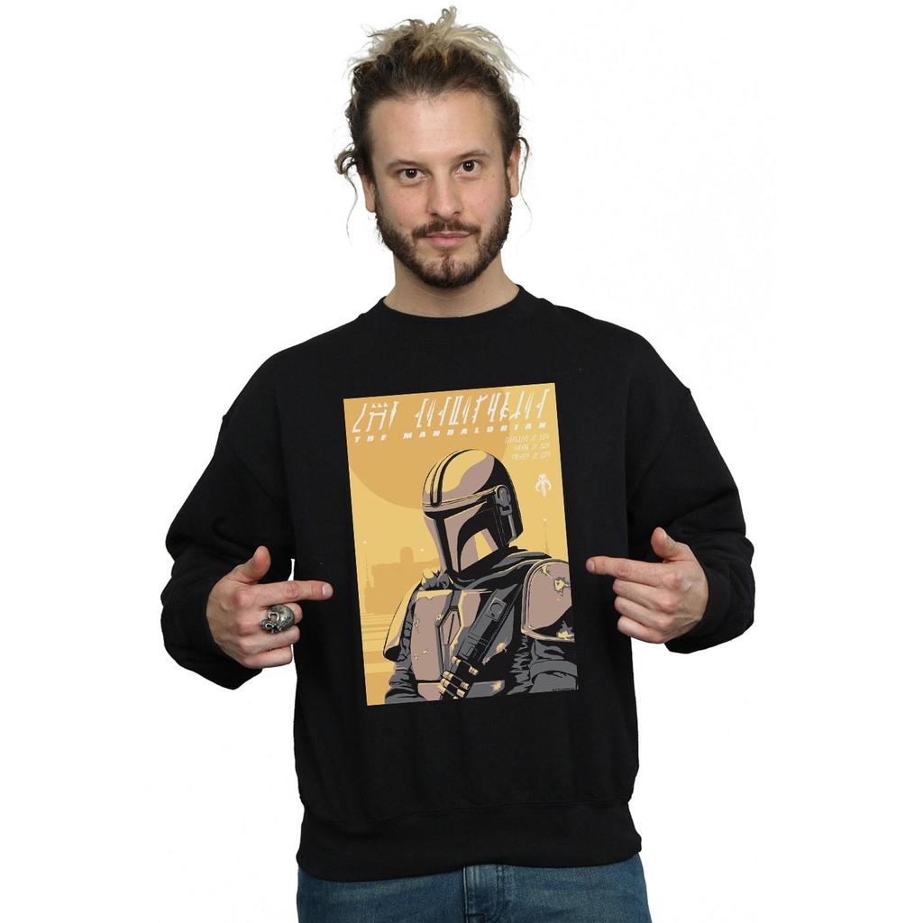 Star Wars Mens The Mandalorian Art Poster Sweatshirt