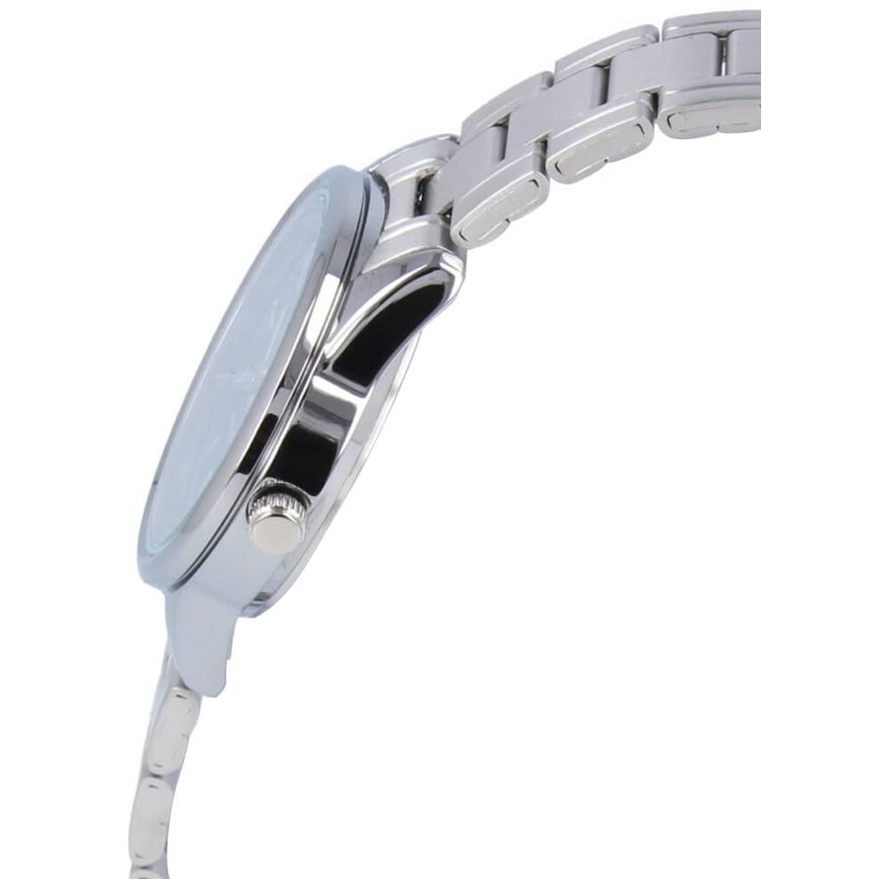 Casio Дешевые Casio LTP-V005D-2B2 Женские кварцевые аналоговые часы Нержавеющая сталь Серебристый Синий