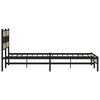 Metal Bed Frame without Mattress Sonoma Oak Finish 193 x 203 cm