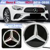 AABID1 ABS Chrome Silver Glossy Black Star Front Grille Decorative Badge OE Style Emblem Chrome Silver For Mercedes Benz E-Class W213