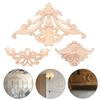 Parts European Wooden Figurines Crafts Corner Appliques Frame Woodcarving Decorative Wood Carved
