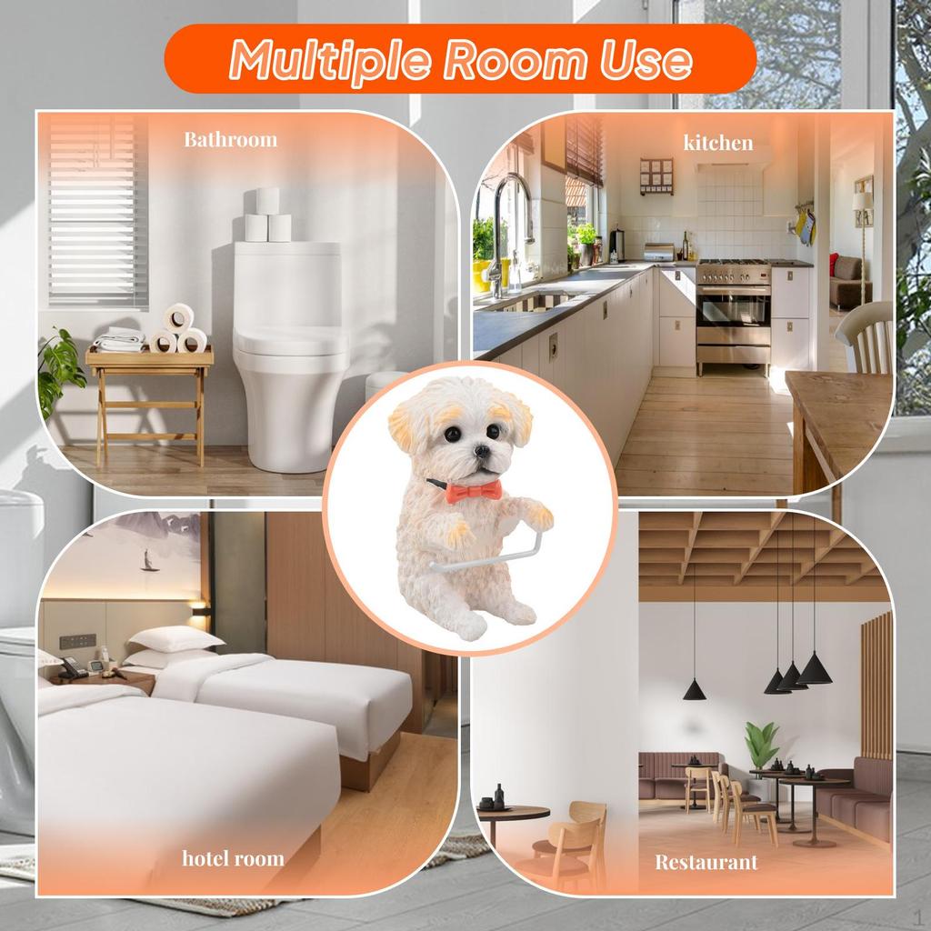 Creative Cartoon Animal Shape Tissue Wall Mounted Rack, Toilet Holder, Resin Paper