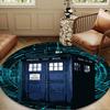 telephone booth Round Rug for Livingroom,Bedroom, Palyroom, Chair Rug, Area rug, Circle Carpet, Large Size Fan Christmas gift
